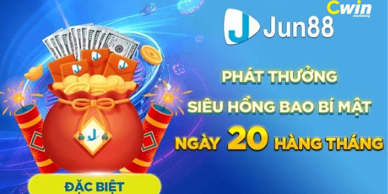 Nạp tiền, nhận thưởng cực khủng từ Jun88 đừng bỏ lỡ